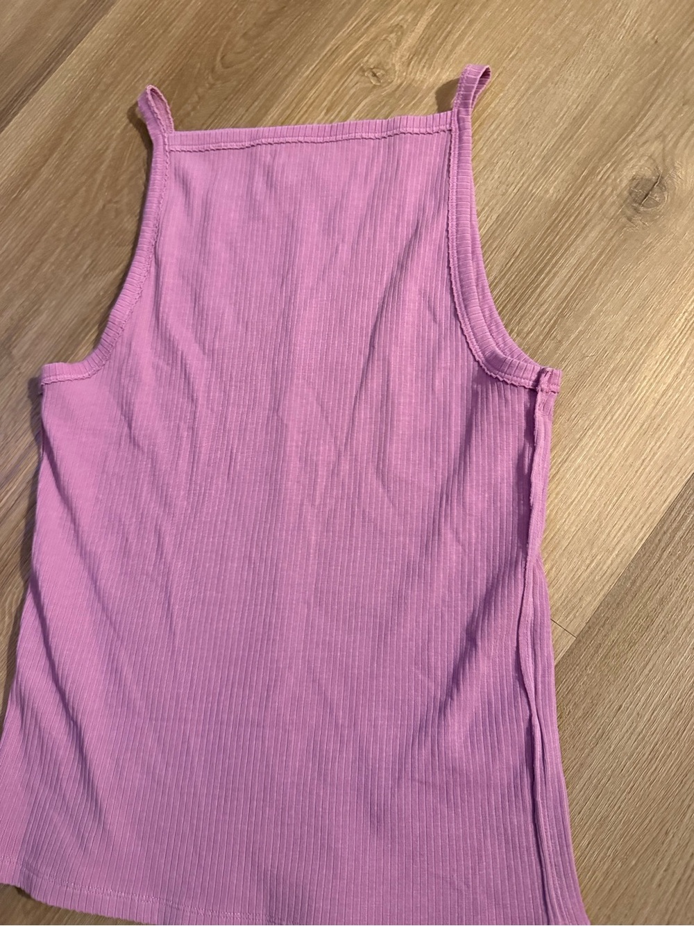 Free People Ribbed Pink Square-Neck Tank - Picture 3 of 7